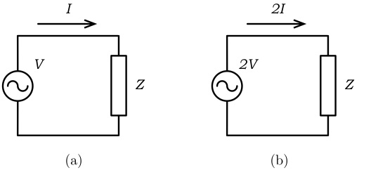 電圧比，電流比と電力比の関係